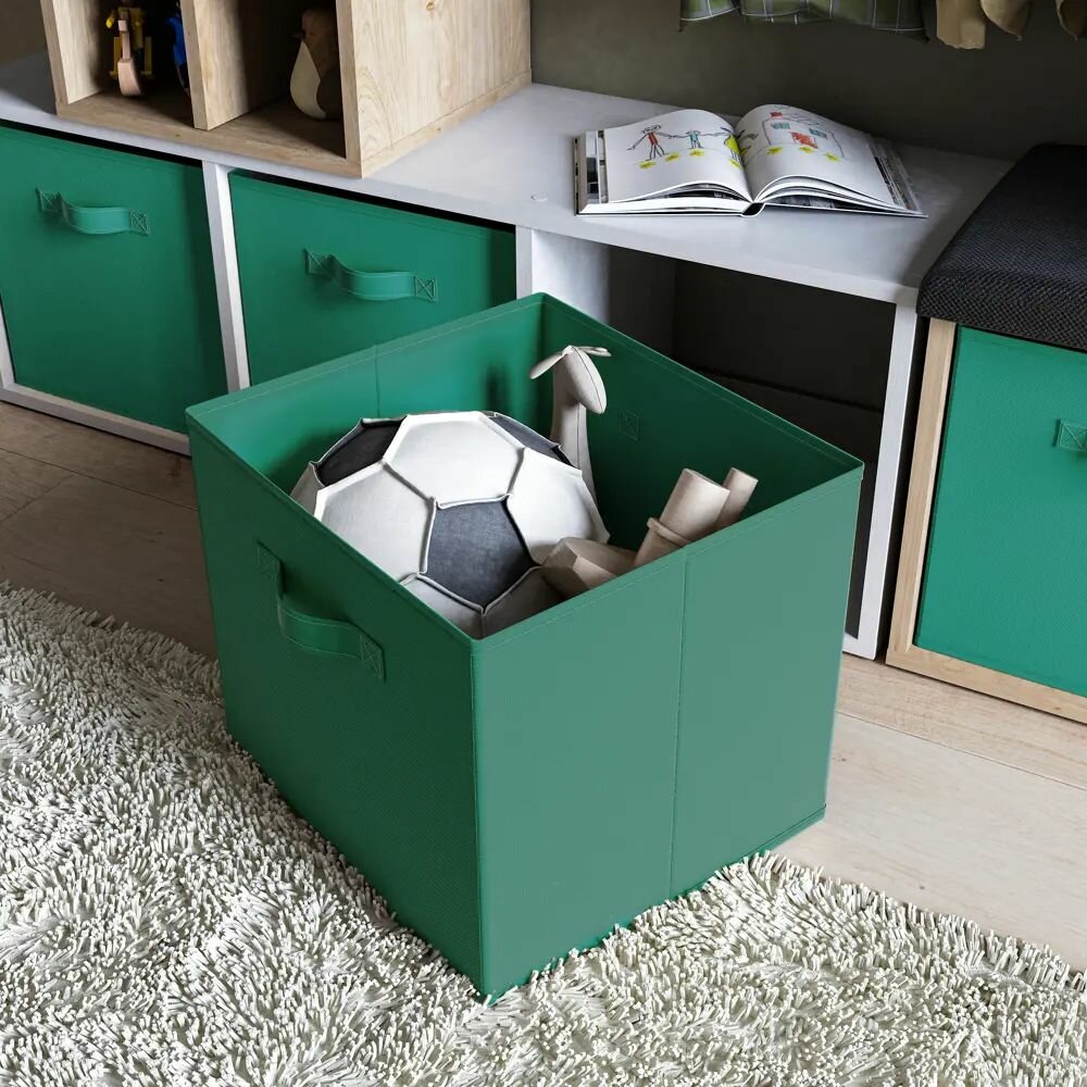 Короб KUB 31x31x31 см 29.7 л полипропилен цвет зеленый