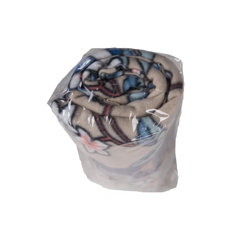 Плед-покрывало 150х200 флис 100 % пэ, Цветочный орнамент, БельВита — фото 1