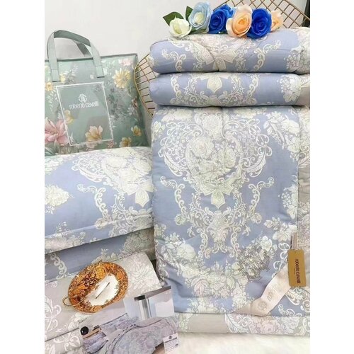 Комплект постельного белья с одеялом Santfair Сатин Люкс хлопок 100 евро Roberto Cavalli 7390₽