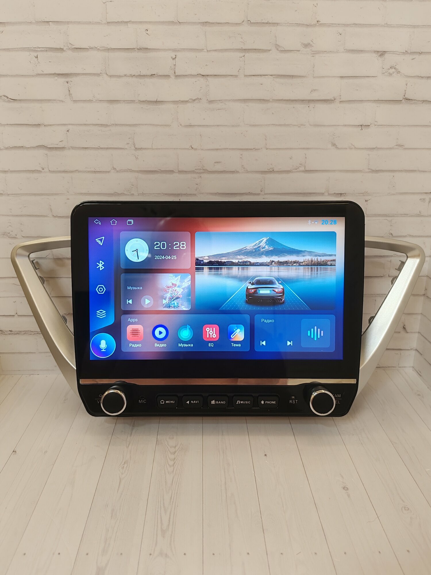 Магнитола андроид, QLED экран 10'дюймов с крутилками, WiFi, GPS, USB, Блютуз, для Хёндэ Солярис-2; Акцент; Верна (Hyundai Solaris-2; Accent; Verna)