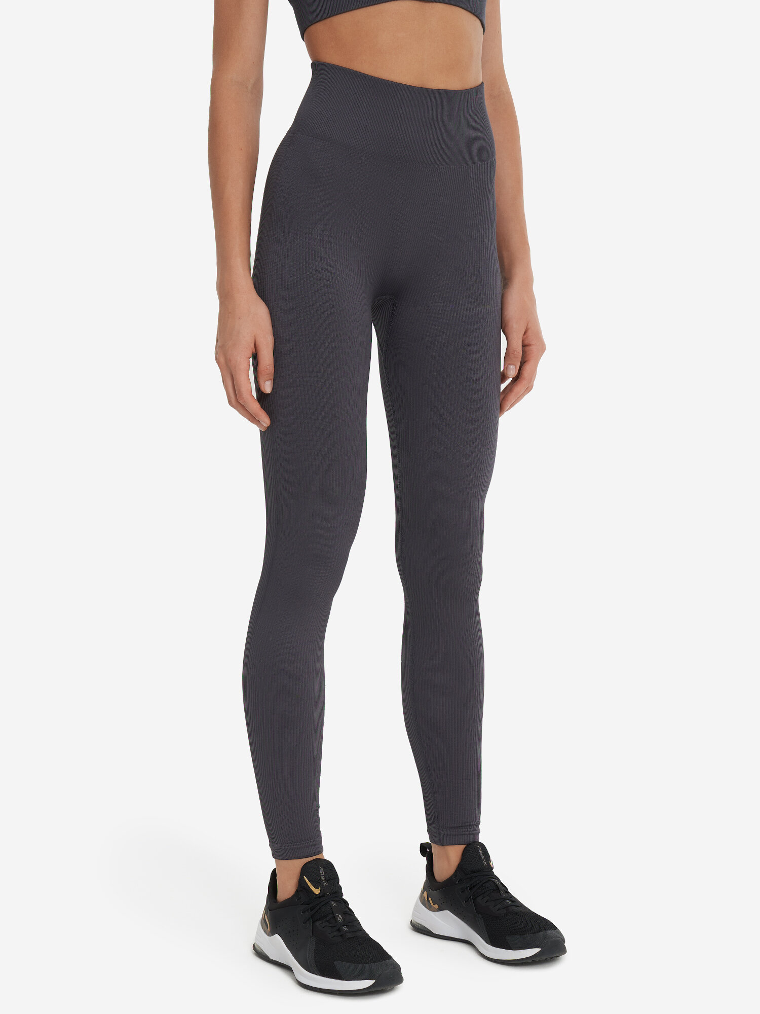Легинсы спортивные MATRIX SPORT MPF Ribbed Seamless Leggings, размер 42, темно-серый — фото 1