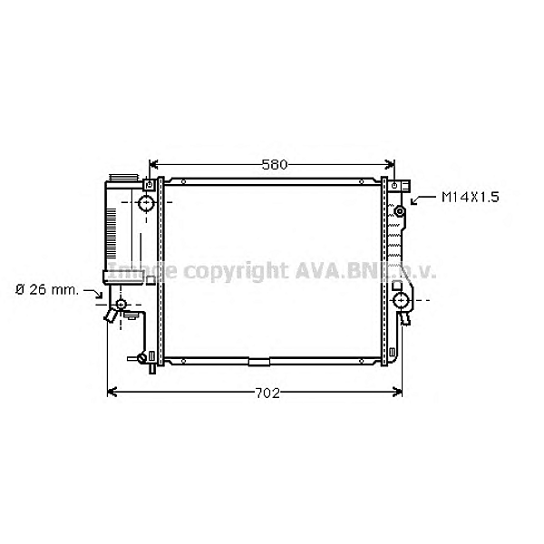 AVA QUALITY COOLING bwa2186 (1423153 / 1427153 / 1427154) радиатор охлаждения BMW (БМВ) 5 (e39)