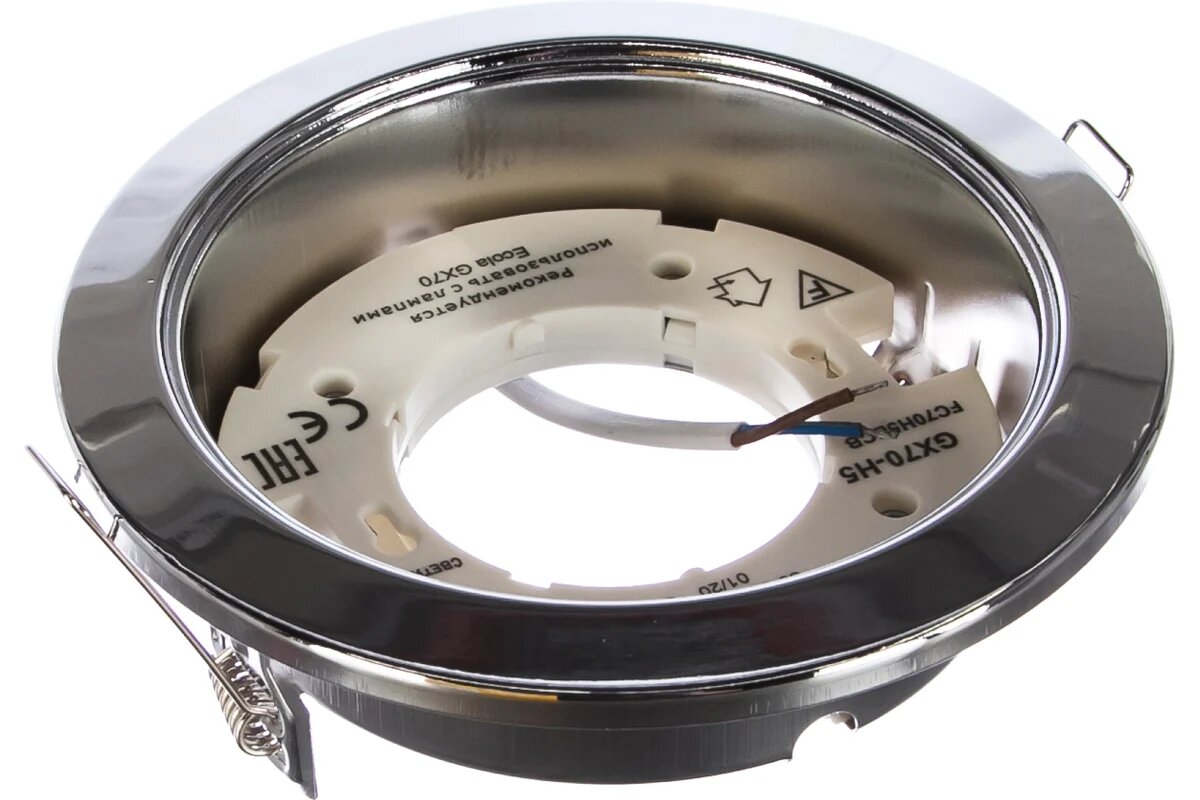 Ecola GX70-H5 светильник хром встр. без рефл. 53x151 /кd135/ FC70H5ECB