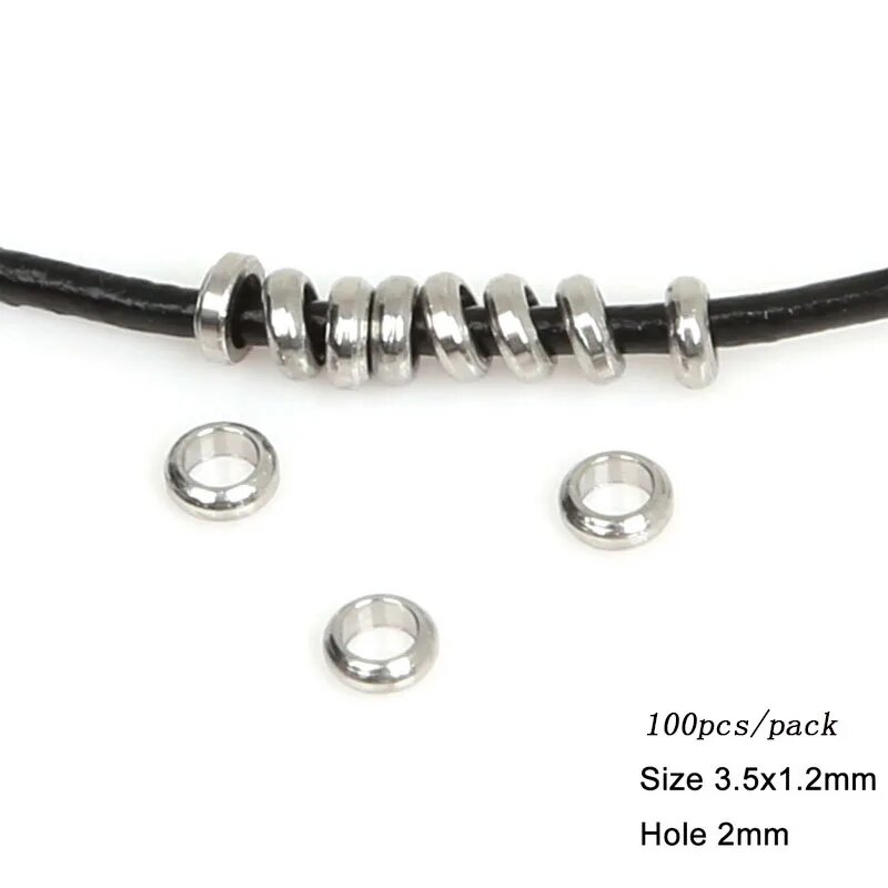 Бусины из нержавеющей стали 2mm, 100шт