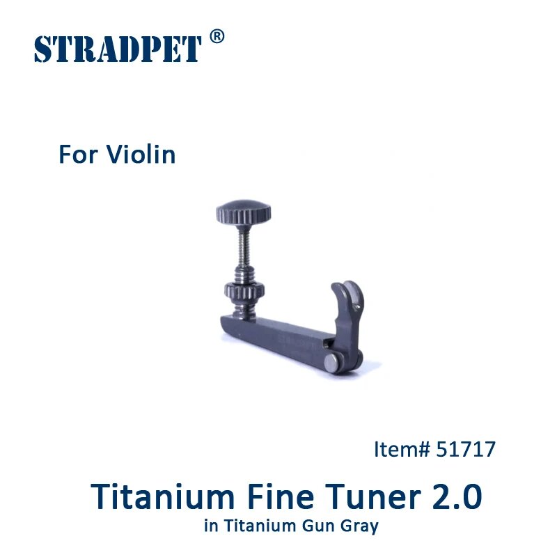 STRADPET Скрипичный тюнер Titanium Fine Tuner 2.0 Gun Gray