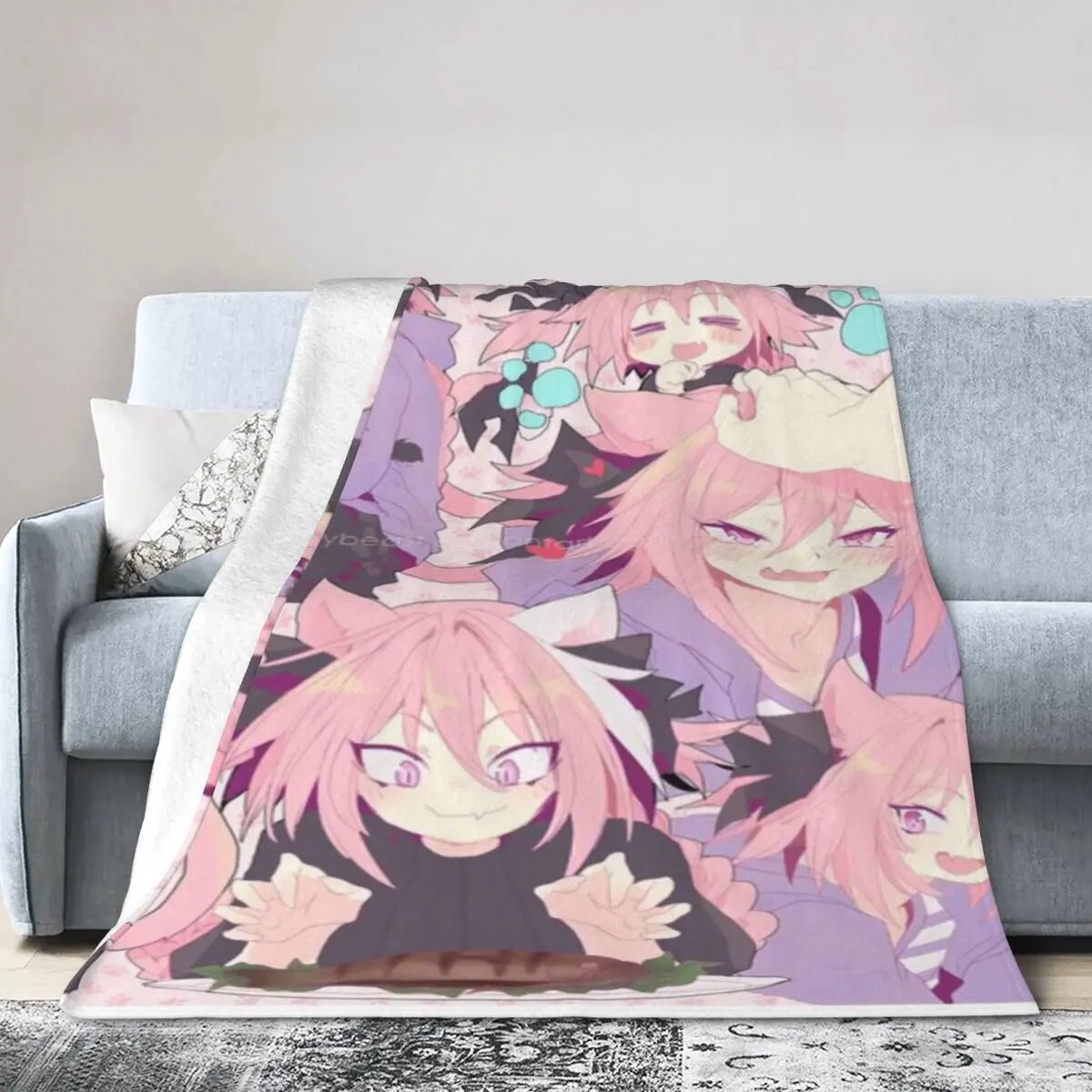 Ультрамягкое Флисовое одеяло Astolfo An, Черный, 150x200cm 60x80in
