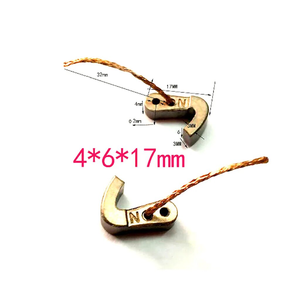 Неодимовый магнит 4x6x17 мм с нитью, Цвет: 4X6X17mm