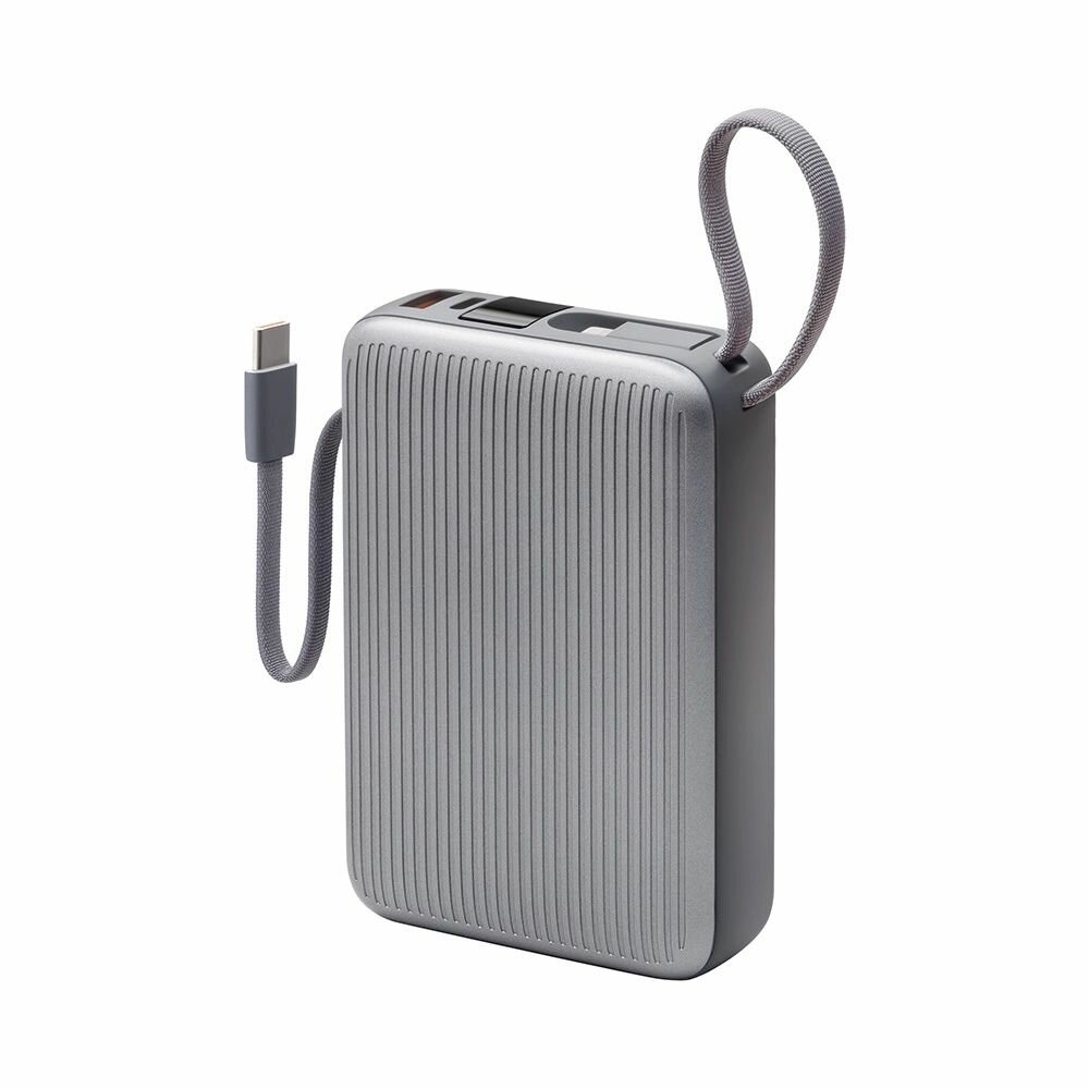 Внешний аккумулятор NRG Turbo Cable 20000 mAh, 22,5Вт, графит, Deppa