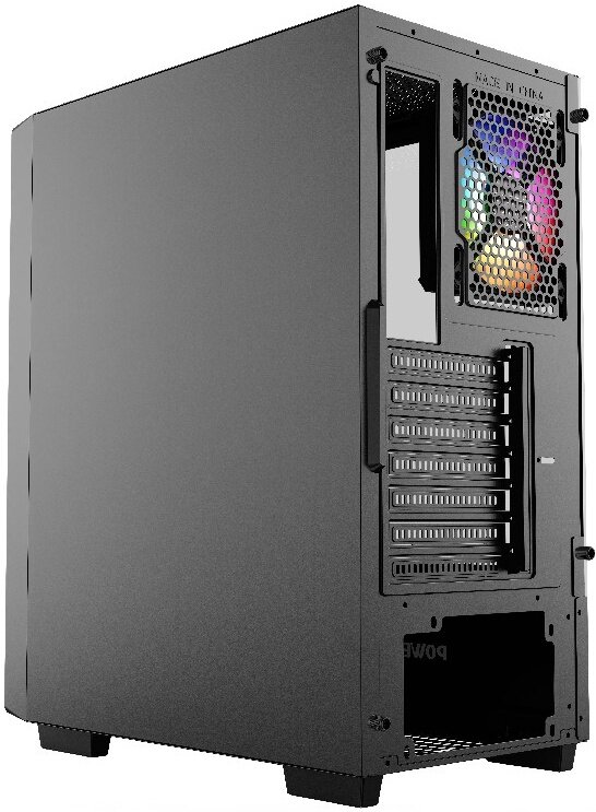 Корпус Powercase "Mistral" AY4B, ARGB, Mid Tower, ATX, с вентиляторами — фото 1