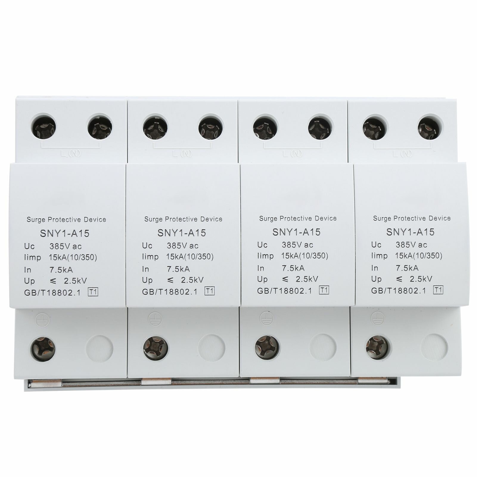 Сетевой фильтр 4P, ограничитель перенапряжения, 385V AC, 15 кА, бытовой