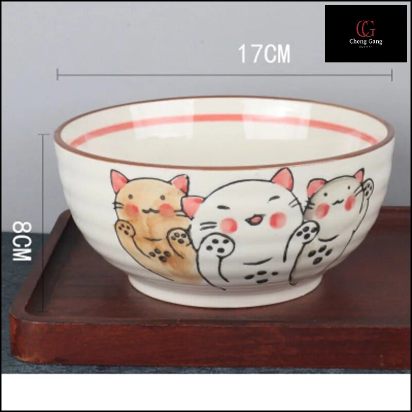 Керамическая миска для рамена Ramen B, модель MKH119, однотонная, объем до 2 л, ручная роспись под глазурью, для супа и