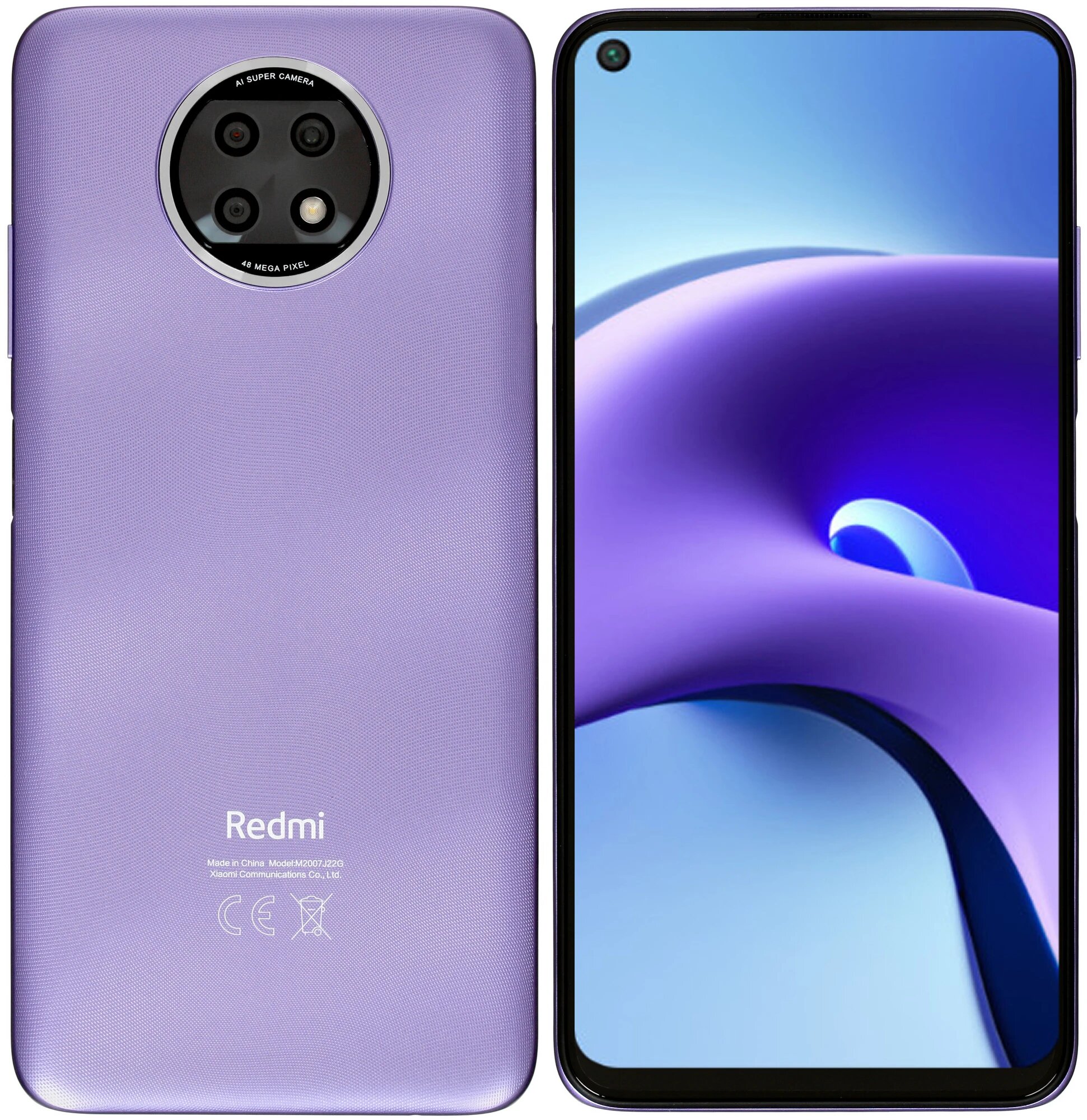 Смартфон Xiaomi Redmi Note 9T 6/128 ГБ Global, фиолетовый 2 Nano Sim