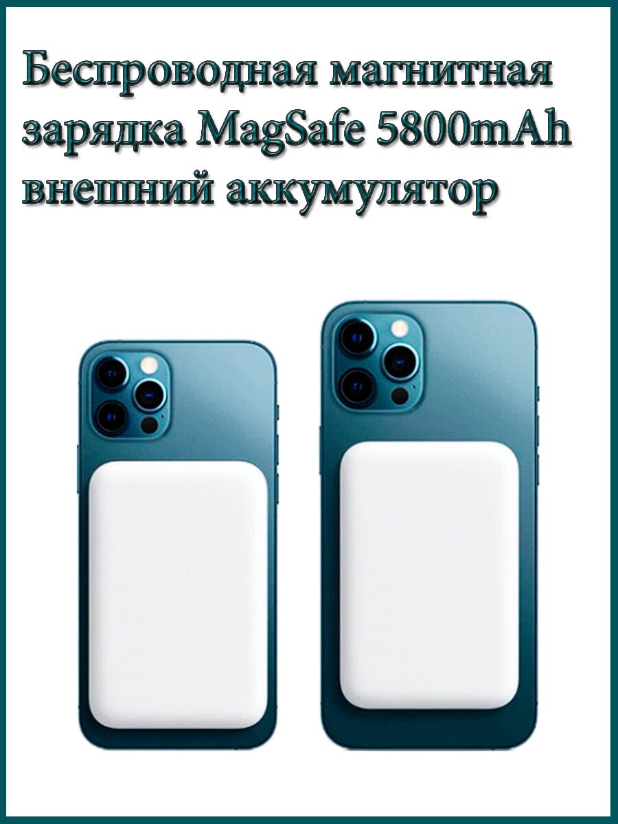 Премиум Внешний магнитный аккумулятор MagSafe на 5800 mAh с поддержкой быстрой зарядки для айфон