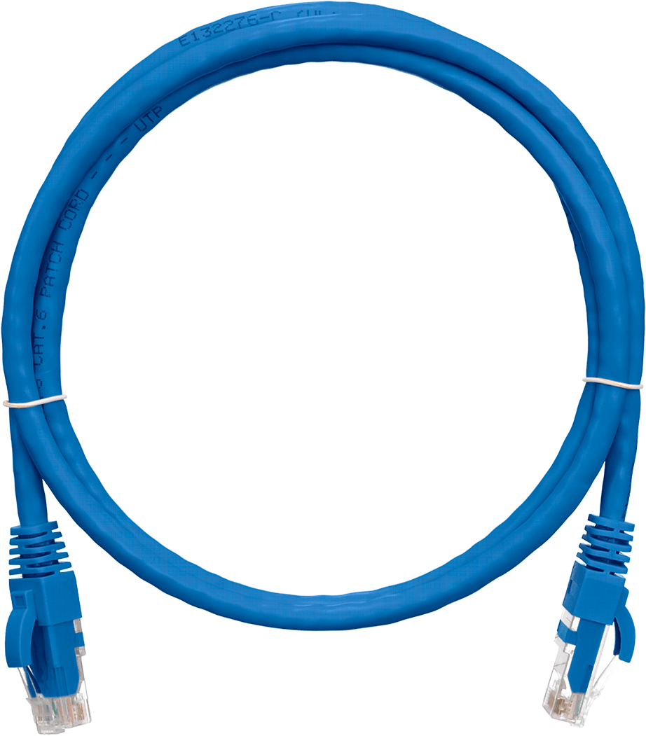 фото NIKOMAX Шнур U/UTP 4 пары, Кат.6, 2хRJ45/8P8C, синий, 0,3м NMC-PC4UE55B-003-C-BL