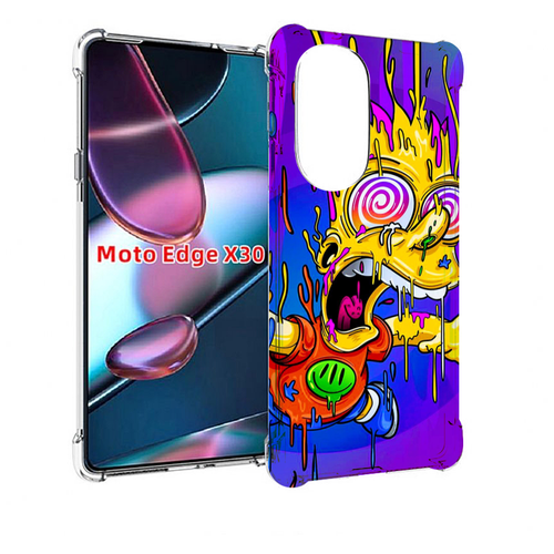Чехол MyPads Барт-арт-стрит для Motorola Moto Edge X30 задняя-панель-накладка-бампер