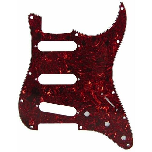 Панель/пикгард для электрогитары. Pickguard Stratocaster SSS коричневый перламутр. transparent red pvc 11 holes sss prewired pickguard set pickup knobs