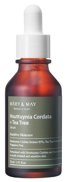 Сыворотка с экстрактом хауттюйнии и чайного дерева | Mary&May Houttuynia Cordata + Tea Tree Serum 30ml