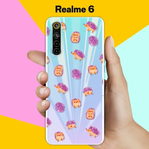 Силиконовый чехол на realme 6 Ежики / для Реалми 6 силиконовый чехол на realme 6 avocato для реалми 6