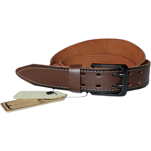 фото Ремень dnka, размер 130, коричневый