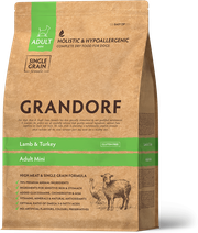 Сухой корм для собак Grandorf гипоаллергенный, Low Grain, ягненок с индейкой 1 кг (для мелких пород)