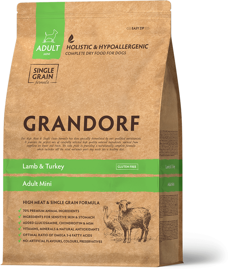 Сухой корм для собак Grandorf гипоаллергенный, Low Grain, ягненок с рисом 1 уп. х 1 шт. х 3 кг (для мелких пород)