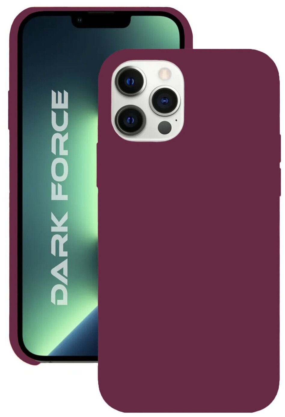 Силиконовый чехол для Apple iPhone 12 / Apple iPhone 12 Pro / Silicone Case на Айфон с бархатистым покрытием внутри, Винный