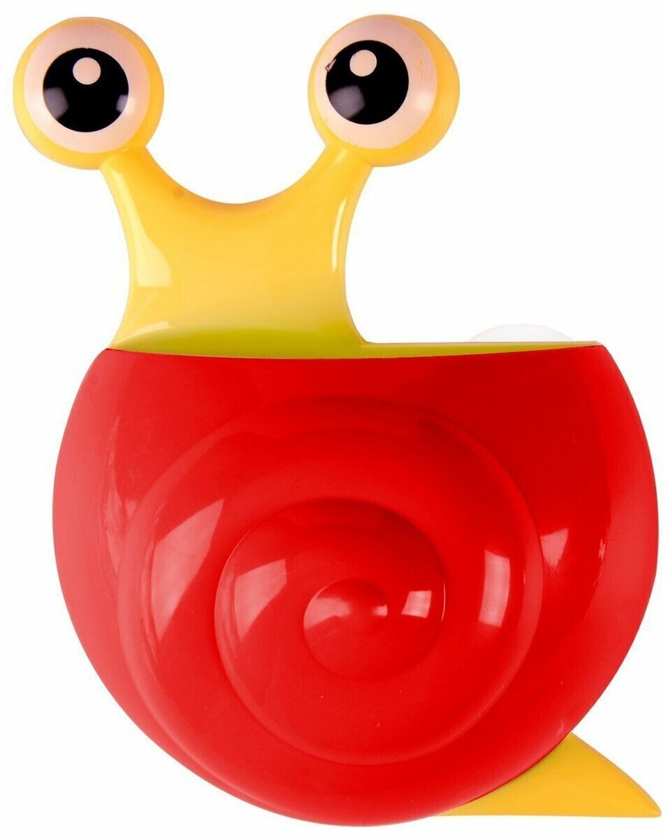 фото Держатель для зубных щеток, Улитка / Стакан для ванной комнаты, красный