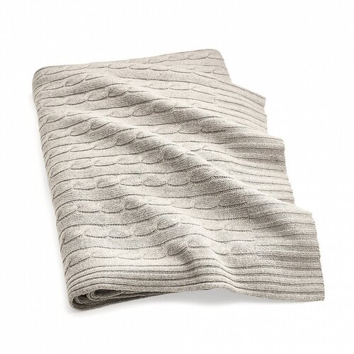 Cable Cashmere Heather Grey Плед