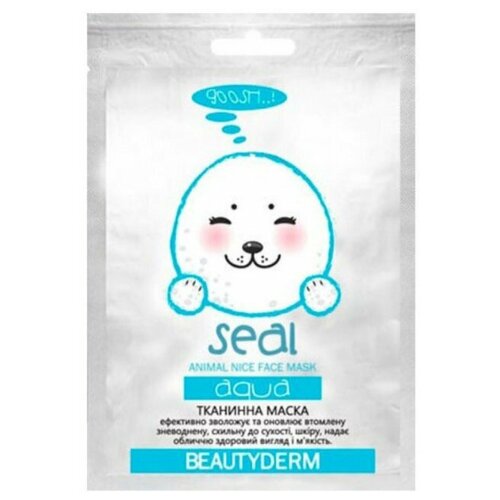 BEAUTYDERM Тканевая увлажняющая маска ANIMAL SEAL AQUA, 25 мл