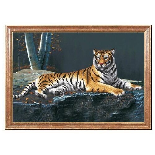 Рисунок на ткани Магия канвы Ночной тигр, 39x27 см