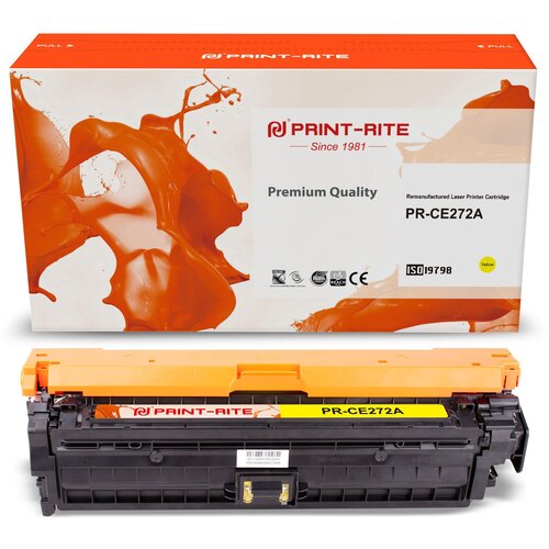 Картридж лазерный Print-Rite TRH863CPU1J PR-CE272A CE272A желтый (15000стр.) для HP LJ Ent CP5525 print rite картридж лазерный print rite tfha1ibpu1j pr cf281x cf281x черный 25000стр для hp lj ent m630 m605dn m606dn m605x