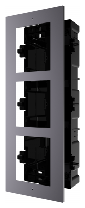 Рамка монтажная HIKVISION DS-KD-ACF3 на 3 модуля, врезная, IP65, передная панель металл, монтажное основание пластик