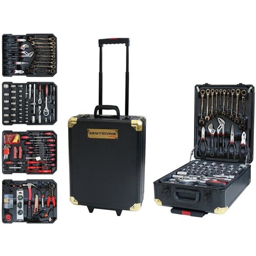 Набор инструментов KRAFTTECHNIK 188 предметов, золотой, с трещоткой