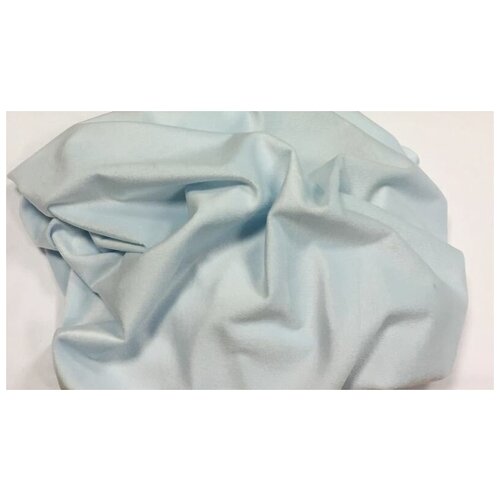 Ткань вельбоа гладкий цв. голубой шир.1,8м ( уп. 3м)
