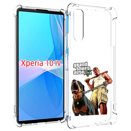 Чехол MyPads GTA грозная собака для Sony Xperia 10 IV (10-4) задняя-панель-накладка-бампер