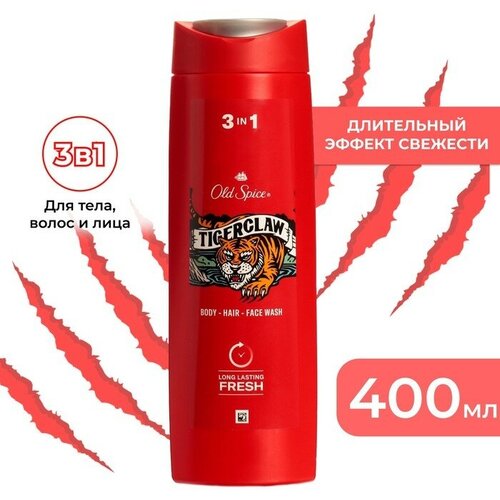 Old Spice Гель для душа + шампунь OLD SPICE Tigerclaw, 400 мл