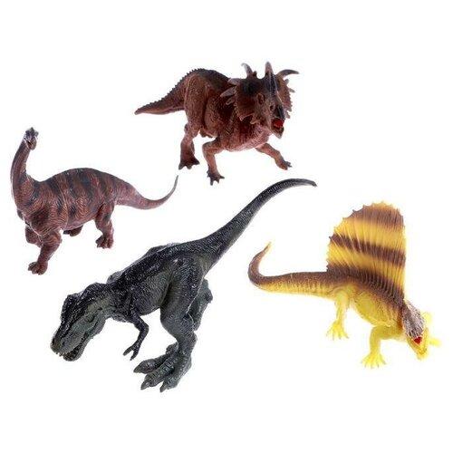 Набор динозавров Юрский период, 4 фигурки набор конструкторов dinosaur world динозавры хрустальный юрский период 8 шт