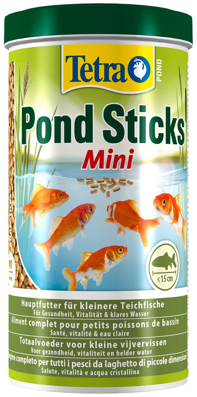 Tetra Pond Sticks Mini корм для мелких прудовых рыб мини-палочки 1 л - фотография № 15