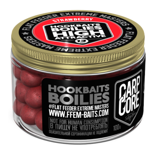 Бойлы Ffem Hookbaits Boilies 13mm Strawberry бойлы ffem super soluble boilies hookbaits 13mm strawberry