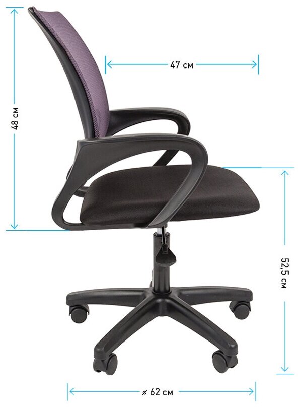 Компьютерное кресло Helmi Airy HL-M96 R офисное, обивка: текстиль, цвет: серый - фотография № 3
