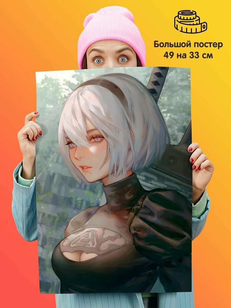 Постер плакат по игре Nier: Automata Ниер Автомата 2B