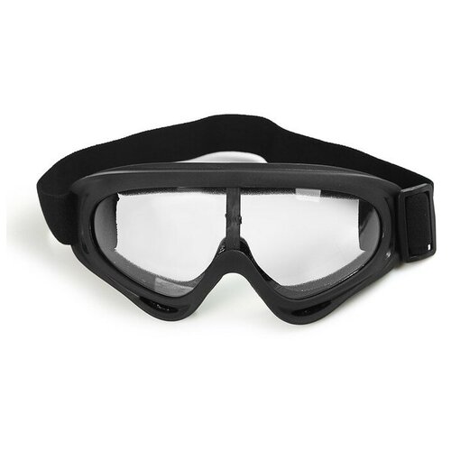 Очки-маска для езды на мототехнике Sima-land стекло прозрачное, цвет черный (3734820)