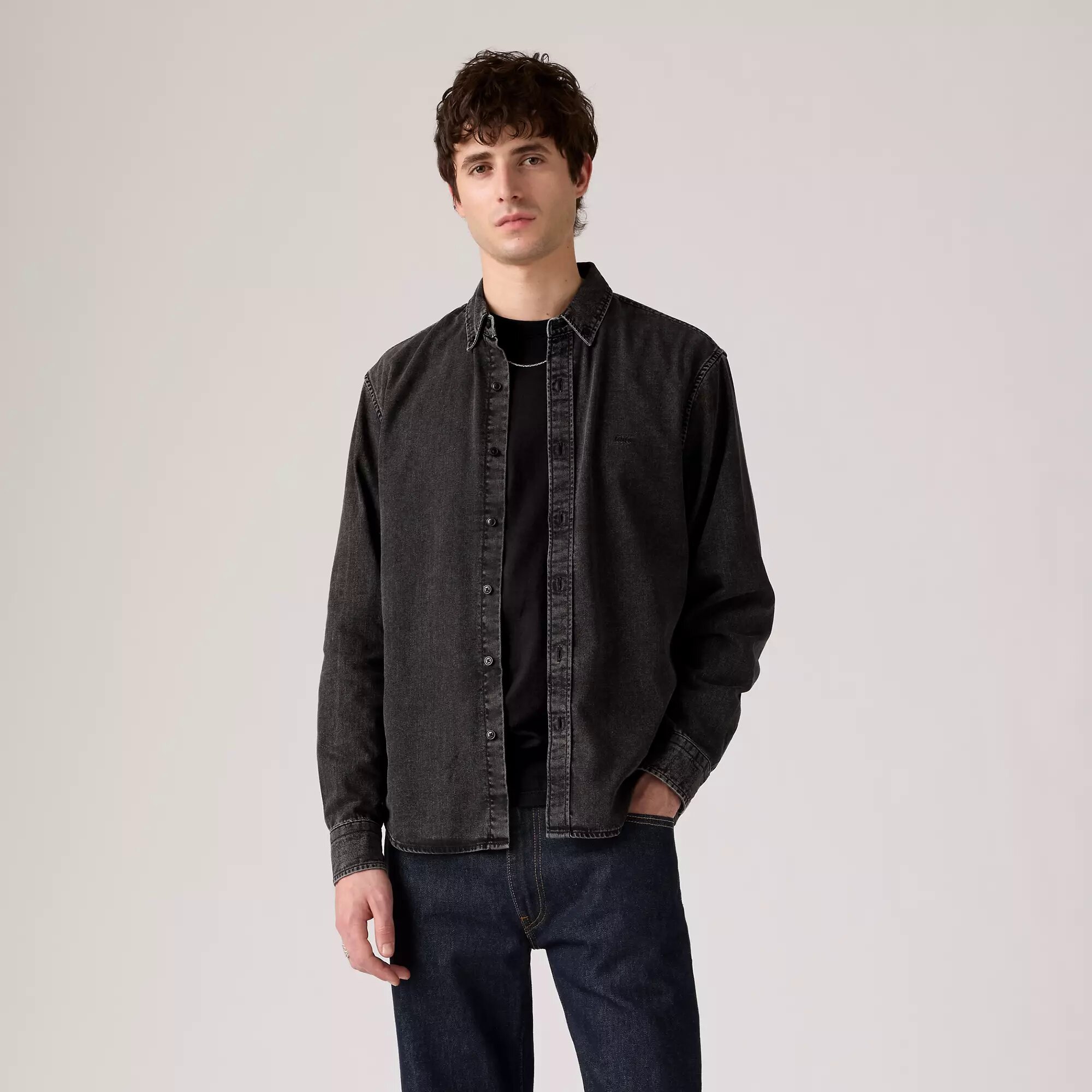 Рубашка Levi's, размер XL, черный — фото 1