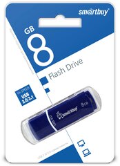 Флеш-накопитель USB 3.0/3.1 Gen1 Smartbuy 8GB Crown Blue (SB8GBCRW-Bl)