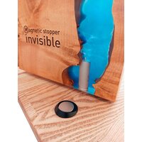 Магнитный напольный стопор для двери Magnetic stopper INVISIBLE D2 чёрный