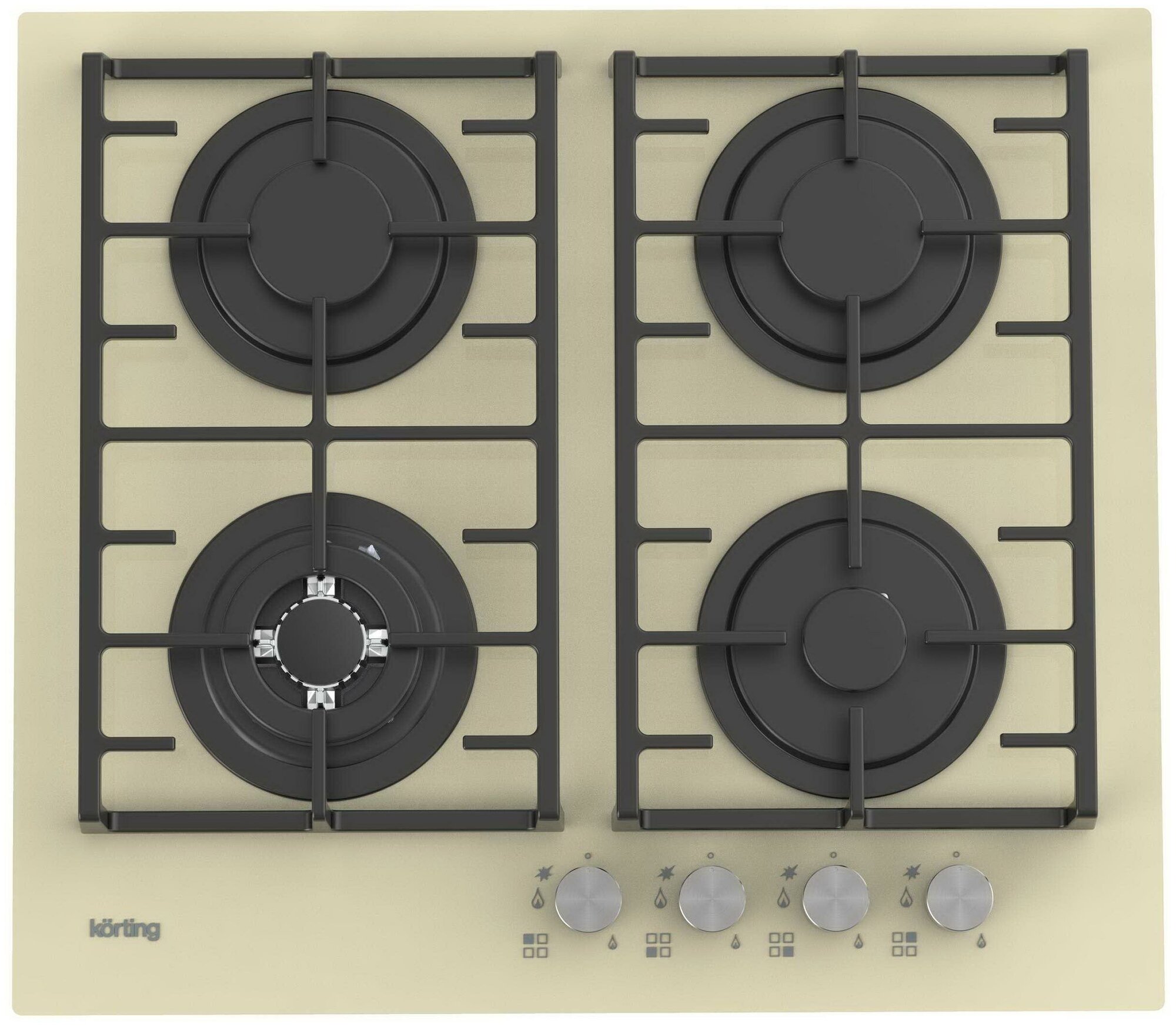 Газовая варочная поверхность HGG 6825 CTB KORTING GAS HOB HGG 6825 CTB KORTING - фотография № 1