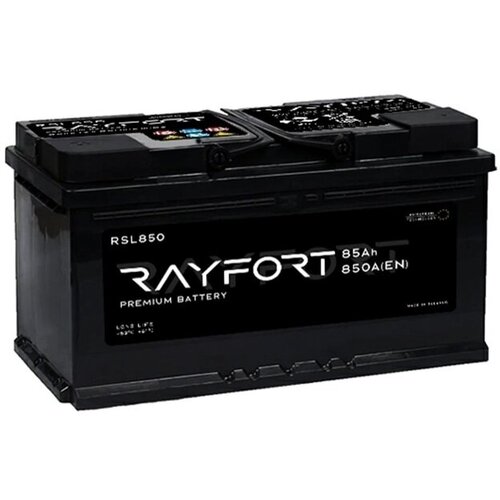 Аккумулятор (АКБ) RAYFORT RSL850 85Ah ОП 850A (низкий) для легкового автомобиля (авто) 315/175/175 6ст-85 85 Ач (Райфорт)