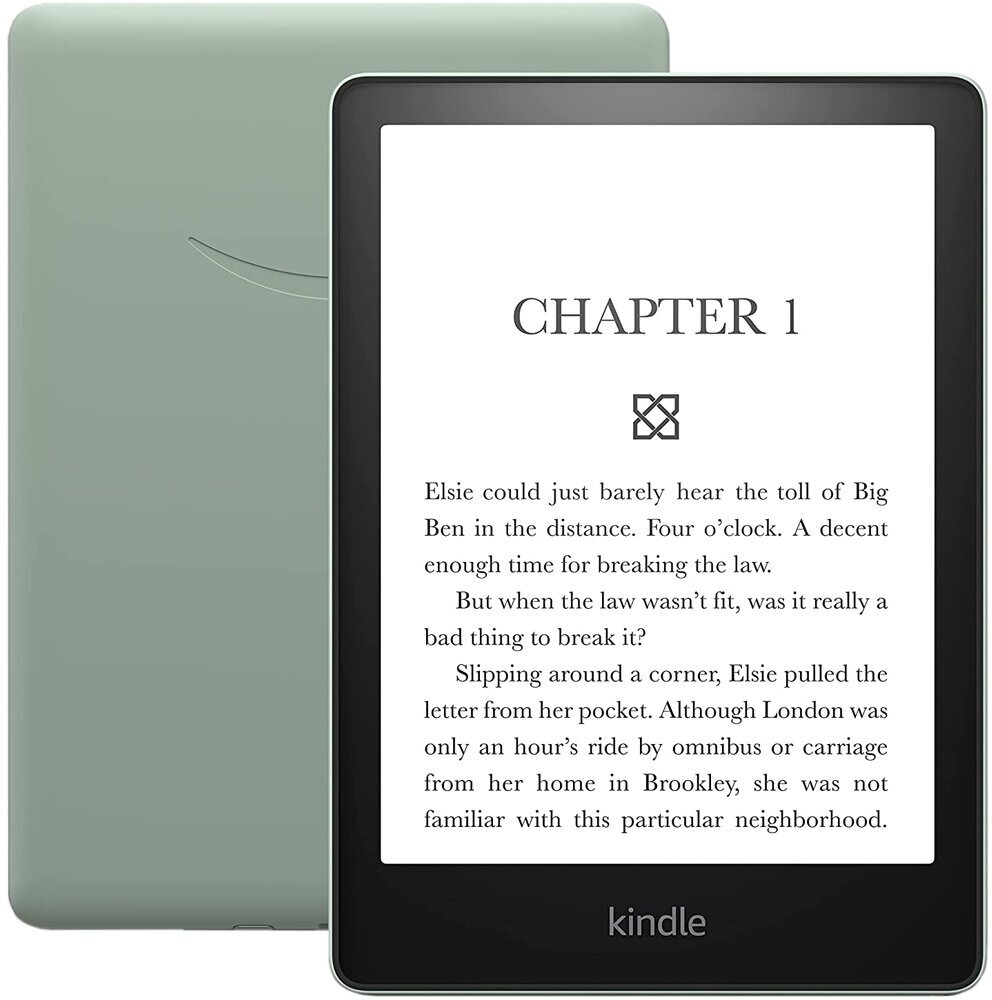 Электронная книга Amazon Kindle PaperWhite 2021 16Gb Agave Green Ad-Supported с фирменной обложкой