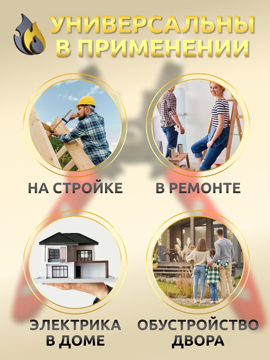Многофункциональные игольчатые плоскогубцы 8 дюймов 5в1 для зачистки, резки кабеля — фото 6