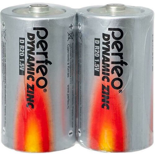 Батарейка Батарейка D щелочная Perfeo R20/2SH Dynamic Zinc 2 шт батарейка perfeo r20 2bl dynamic zinc 20шт